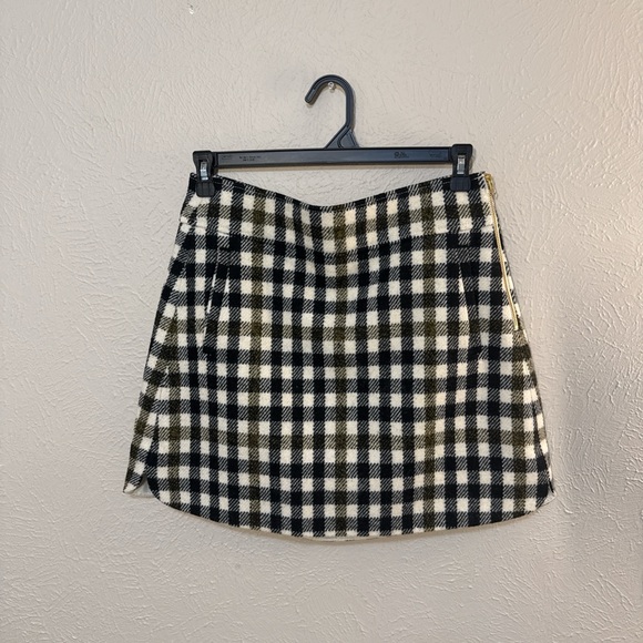 J. Crew Dresses & Skirts - J. Crew Wool Black and White Checkered Mini Skirt